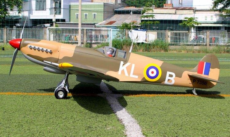 Seagull Spitfire 2195mm 50-55cc Gas El-Landställ ARF - 10