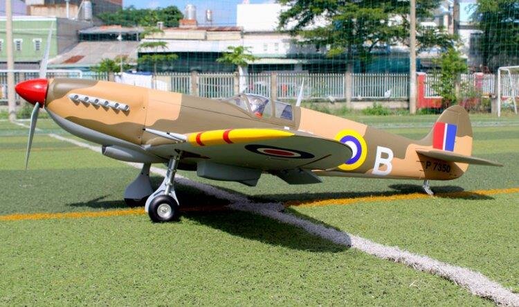 Seagull Spitfire 2195mm 50-55cc Gas El-Landställ ARF - 8