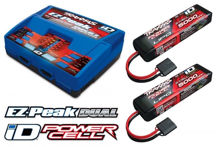 Traxxas Laddare EX-Peak Dual 8A och 2 x 3S 5000mAh Batteri