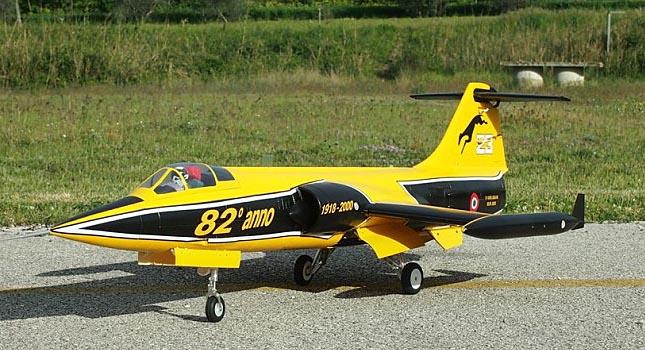 Sebart F104 EDF RTF Yellow med gyro