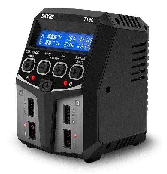 Laddare SkyRC T100 Laddare 240VAC 0.1-5A 2x50W