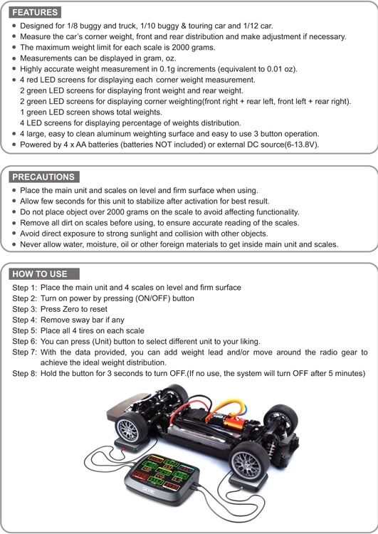 SkyRC Corner Weight System Bluetooth - 5