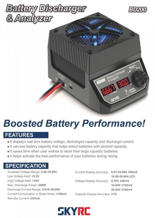 Laddare SKYRC Urladdare 35A och Batterianalysator - 2