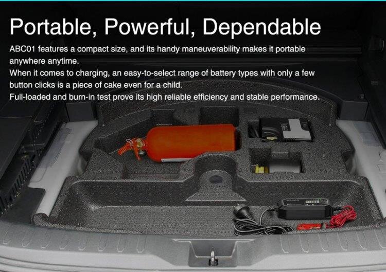 Laddare Xparkle ABC01 12v Batteriladdare Automatisk - 230VAC - 11