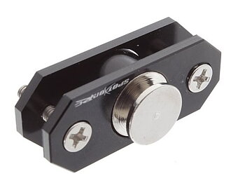 Tanknippel metall med magnet singel svart