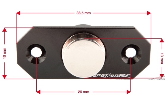 Tanknippel metall med magnet singel svart - 2