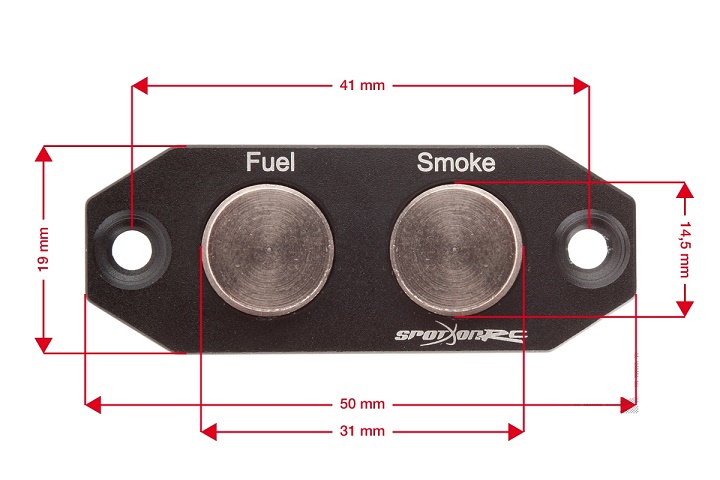 Tanknippel metall med magnet dubell svart - 2