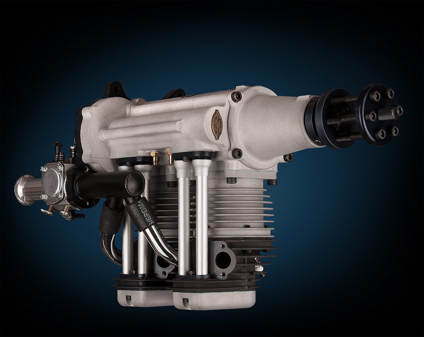 Valach Motors VM 120I2-4T Inline engine with cooling shroud