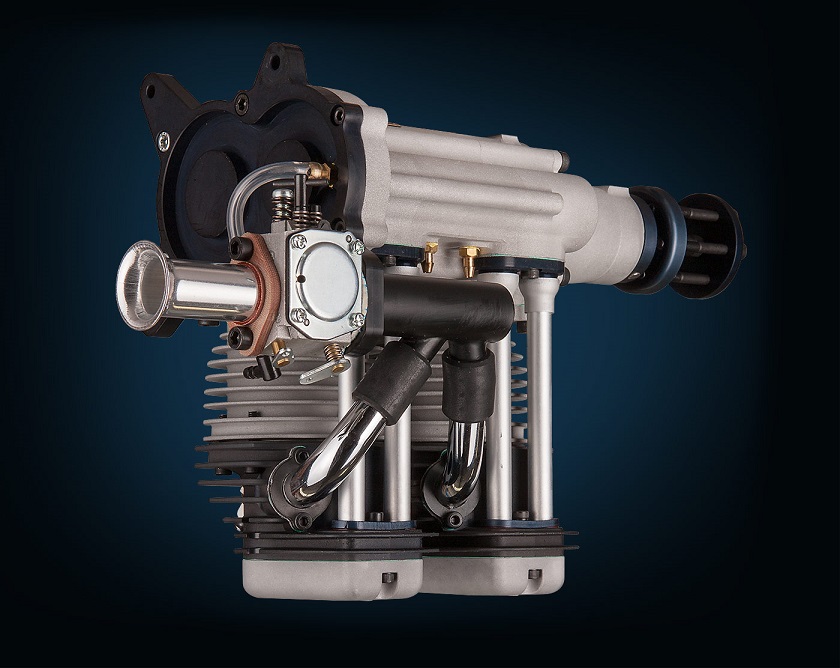 Valach Motors VM 120I2-4T Inline engine with cooling shroud - 3