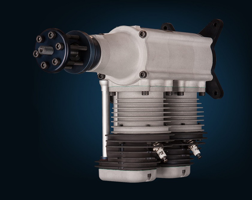 Valach Motors VM 120I2-4T Inline engine with cooling shroud - 2