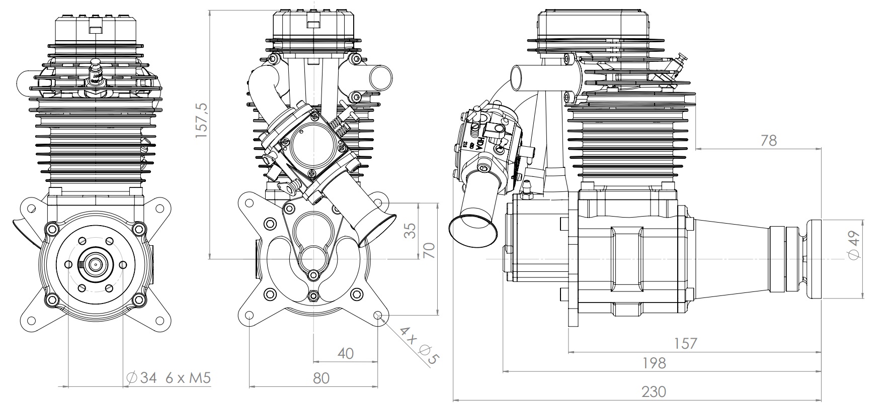 Valach Motors VM 70S1-4T - 2