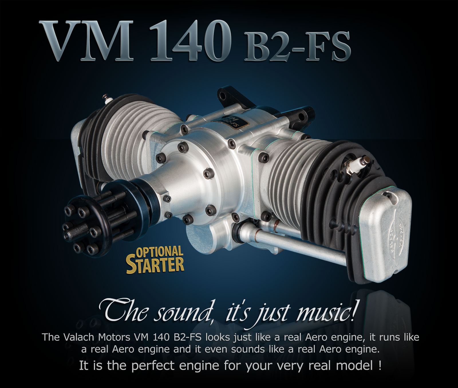 Valach Motors VM 140 B2-FS. 140cc med elstart - 2