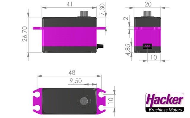 Hacker DITEX TD0905L HV 8.4V 8.5KG 56g - 4