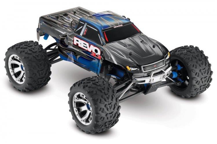 Traxxas Revo 3.3 4WD Nitro TQi TSM. Telemetri Blå