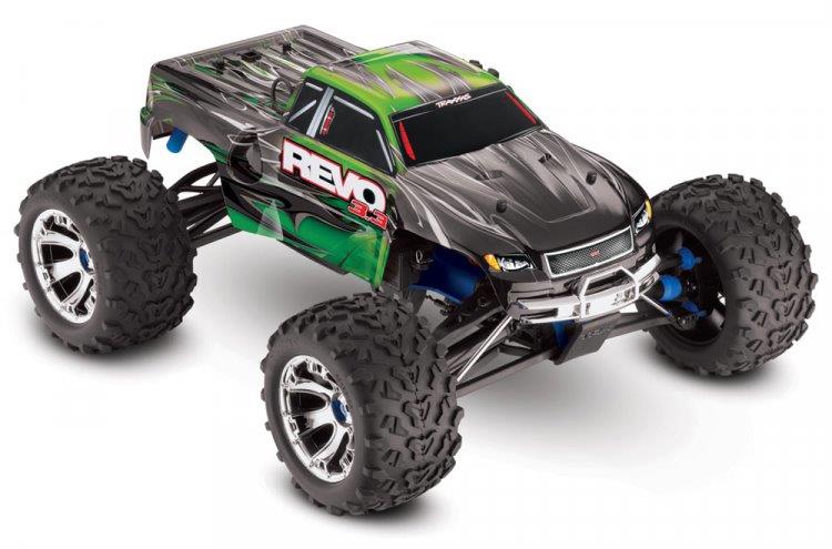 Traxxas Revo 3.3 4WD Nitro TQi TSM. Telemetri Grön