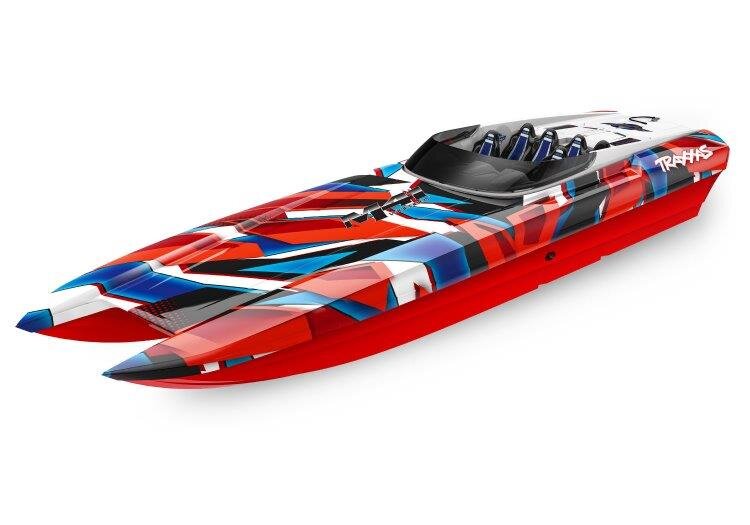 Traxxas DCB M41 Katamaran BL TQi TSM - Utan Batt/Laddare Röd