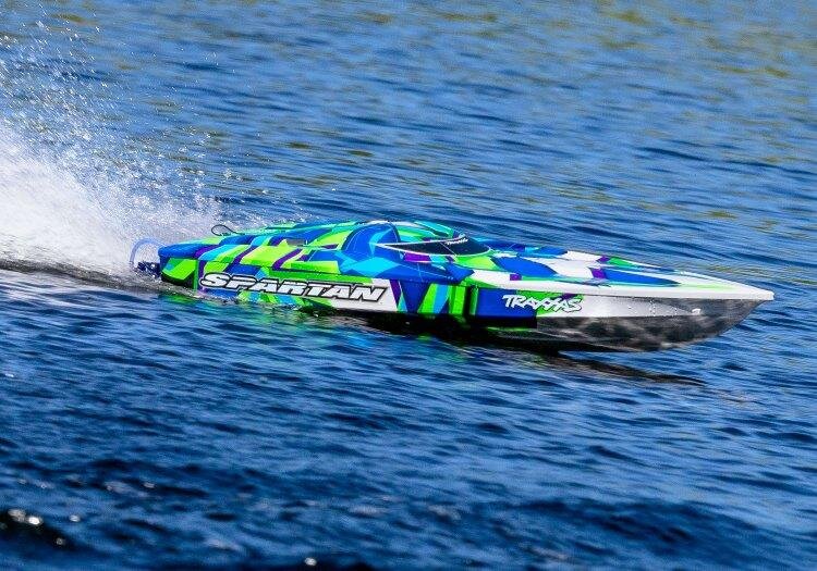 Traxxas Spartan BL TQi TSM - Utan Batteri & Laddare Grön - 11