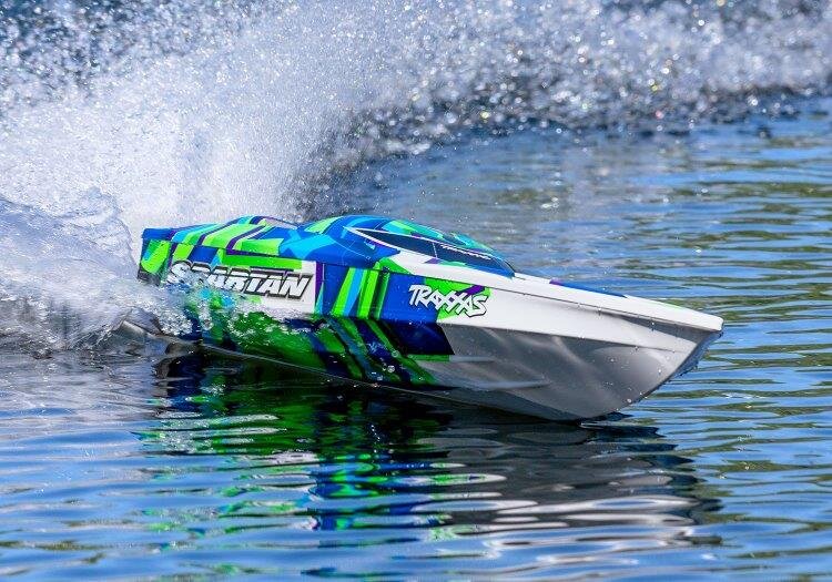 Traxxas Spartan BL TQi TSM - Utan Batteri & Laddare Grön - 12