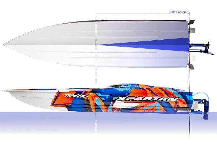 Traxxas Spartan BL TQi TSM - Utan Batteri & Laddare Orange - 4