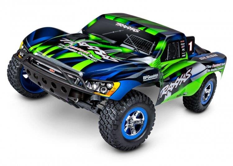 Traxxas Slash 2WD 1/10 RTR TQ Grön Clipless USB - Med Batteri/Laddare
