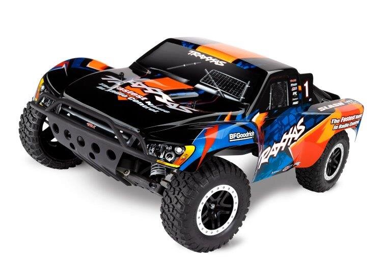 Traxxas Slash VXL 2WD 1 /10 RTR TQi TSM Orange 272R utan Batt & Laddare