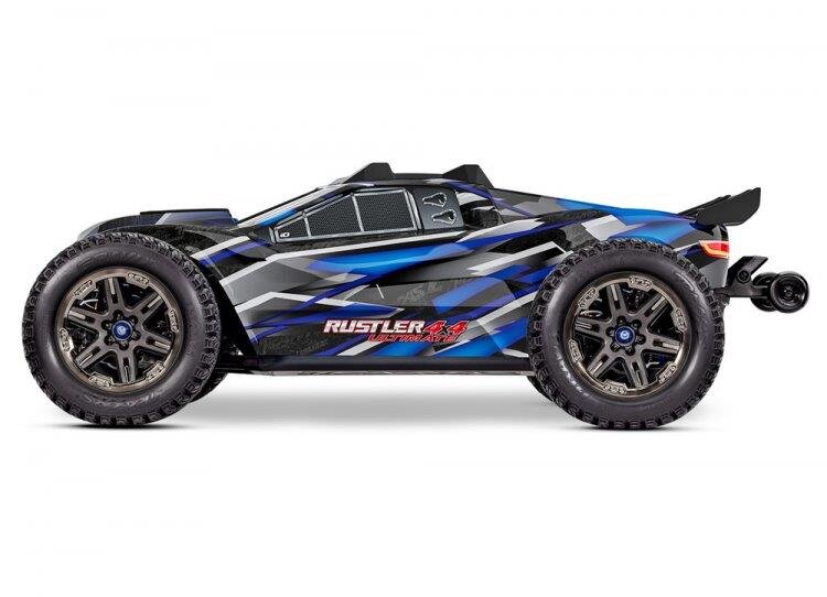 Traxxas Rustler 4x4 Ultimate VXL 1/10 RTR TQ Blå - 8