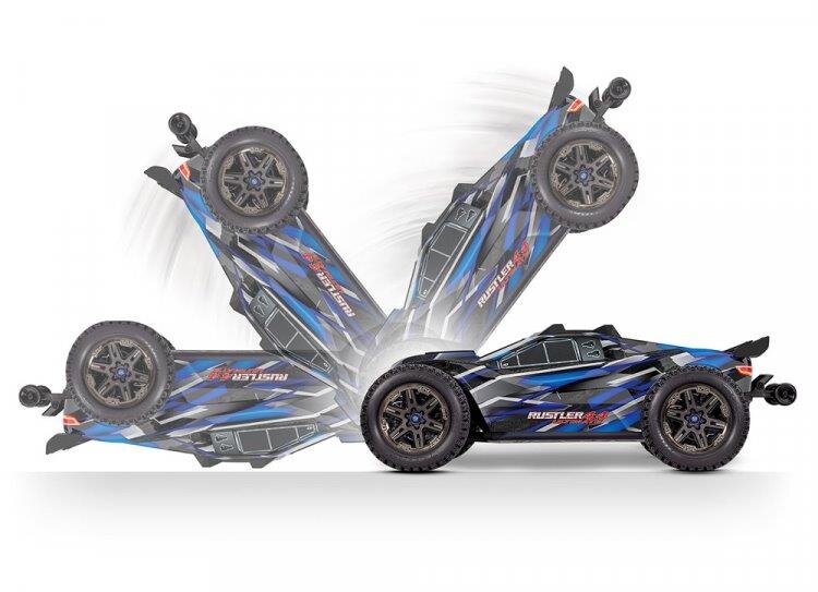 Traxxas Rustler 4x4 Ultimate VXL 1/10 RTR TQ Grön - 4
