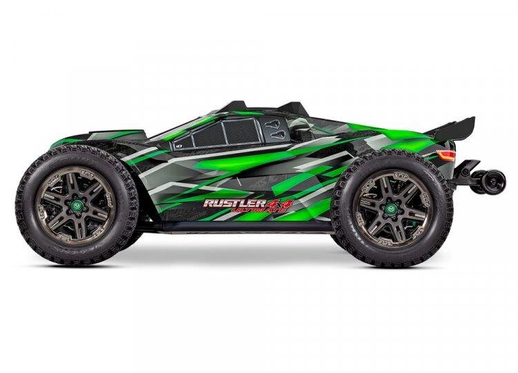 Traxxas Rustler 4x4 Ultimate VXL 1/10 RTR TQ Grön - 8
