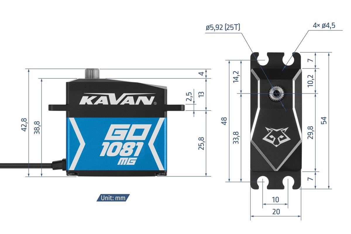 KAVAN GO-1081MG 0.085s/60°, 45kg.cm - 2