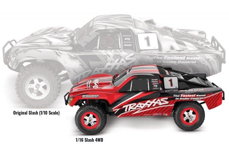Traxxas Slash 4x4 1/16 RTR TQ Röd USB-C Med Batt/Laddare - 6