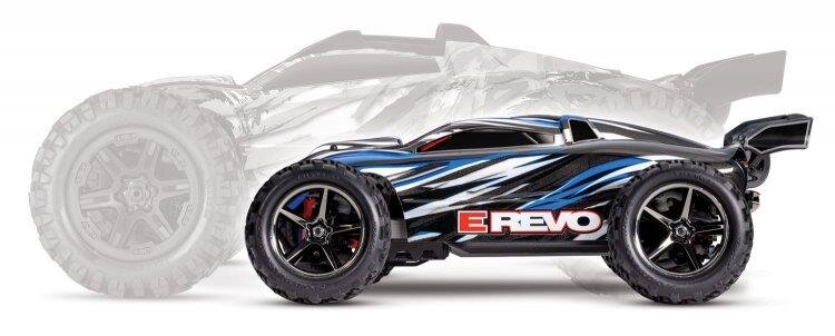 Traxxas E-Revo 1/16 4WD RTR TQ Blå - USB-C Med Batt/Laddare - 7