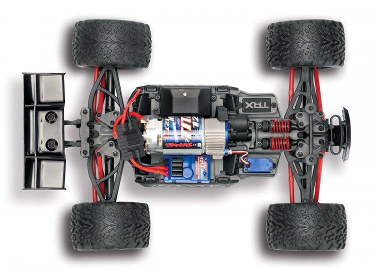 Traxxas E-Revo 1/16 4WD RTR TQ Röd-Blå - USB-C Med Batt/Laddare - 2