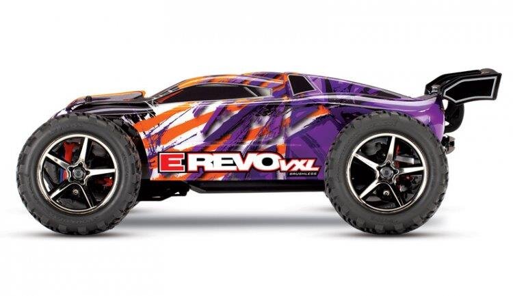 Traxxas E-Revo 1/16 VXL 4WD RTR TQi TSM Lila - USB Med Batt/Laddare - 11