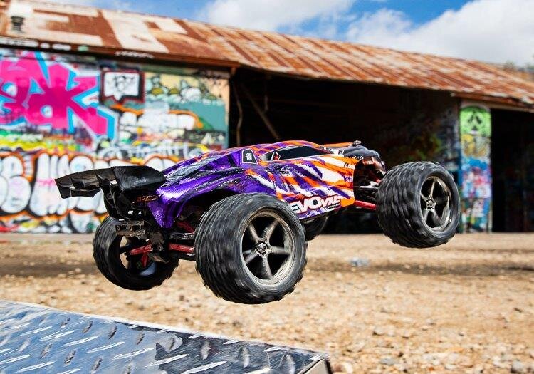 Traxxas E-Revo 1/16 VXL 4WD RTR TQi TSM Lila - USB Med Batt/Laddare - 8