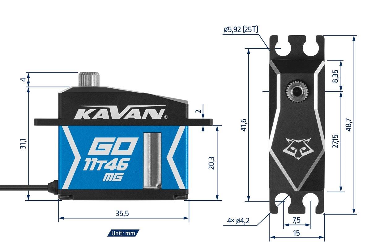 KAVAN GO-11T46MG 0.065s/60°, 8.5kg.cm - 2