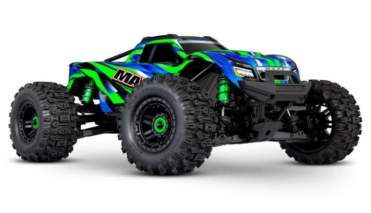 Traxxas MAXX med WideMAXX 4x4 1/10 RTR TQi TSM Grön