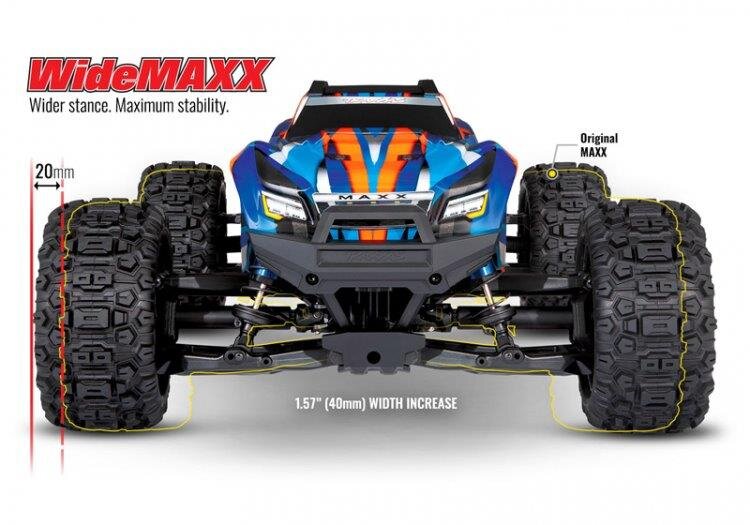 Traxxas MAXX med WideMAXX 4x4 1/10 RTR TQi TSM Grön - 8