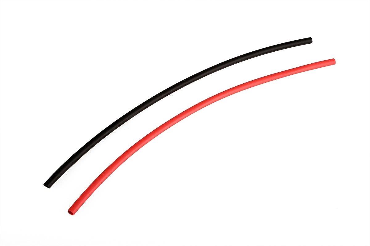 Krympslang 4mm röd/svart 25cm