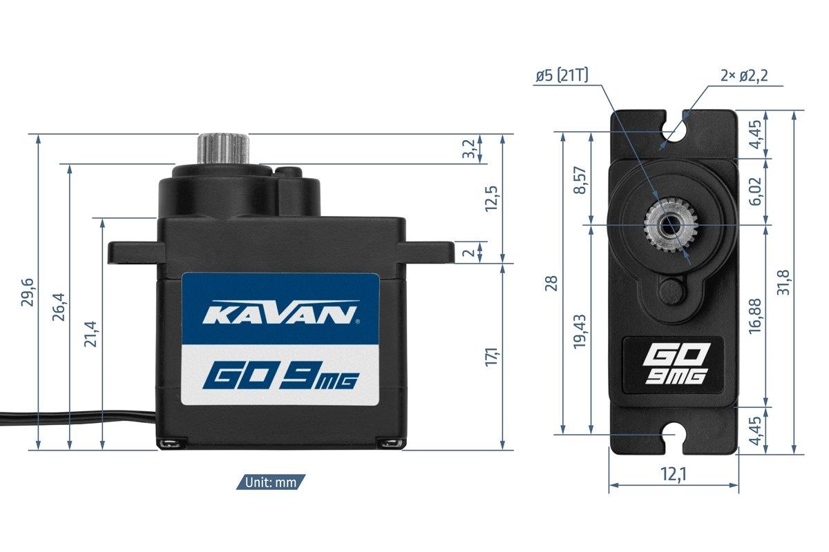 KAVAN GO-9MG 0.11s/60°, 2.2kg.cm - 2