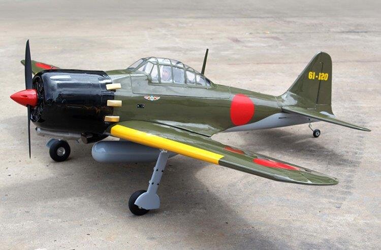 Seagull A6M Zero Fighter 15-20cc Gas 170cm ARF med Ellandställ - 3