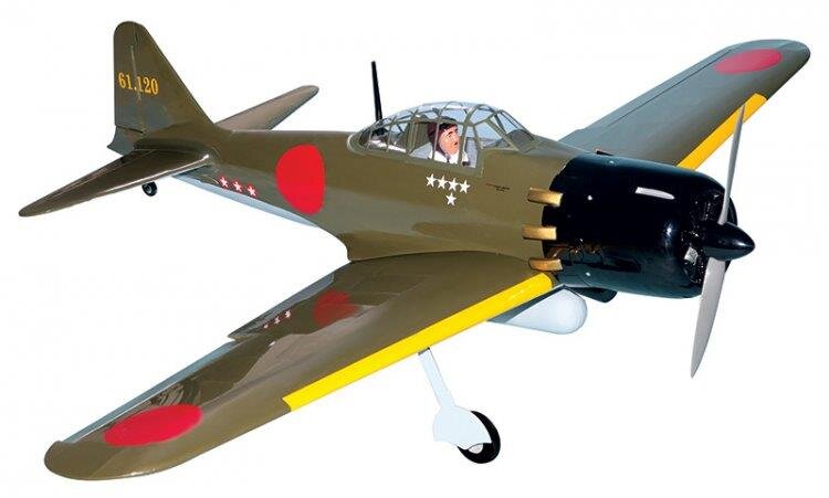 Seagull A6M Zero Fighter 15-20cc Gas 170cm ARF med Ellandställ - 2