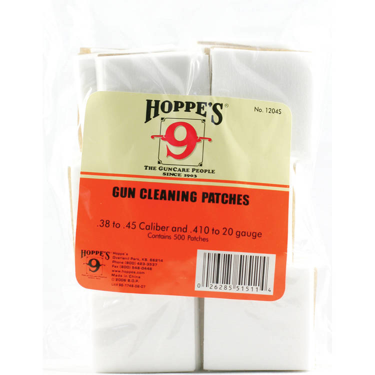 Hoppe's Draglappar Kaliber .38 - .45/.410 - 20GA / 500st
