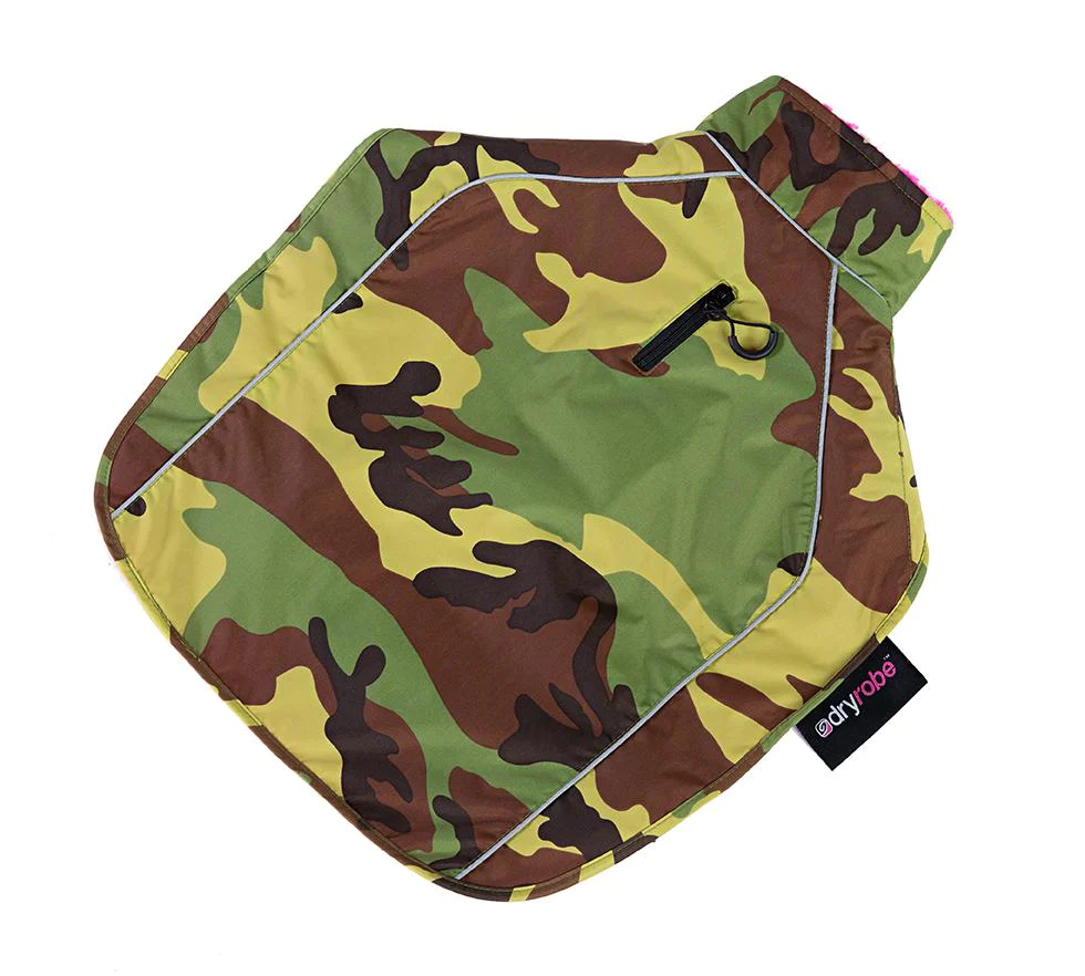 dryrobe® Dog - Camo / Pink - 12