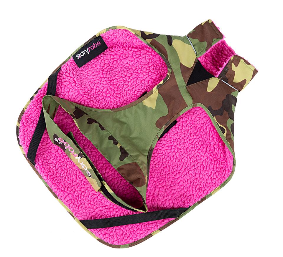 dryrobe® Dog - Camo / Pink - 10