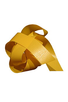 Plastband, 15 mm, 75 m, GUL
