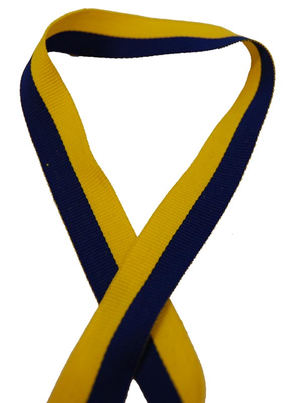Sverigeband i bomull, blå/gult, i bunt - 2