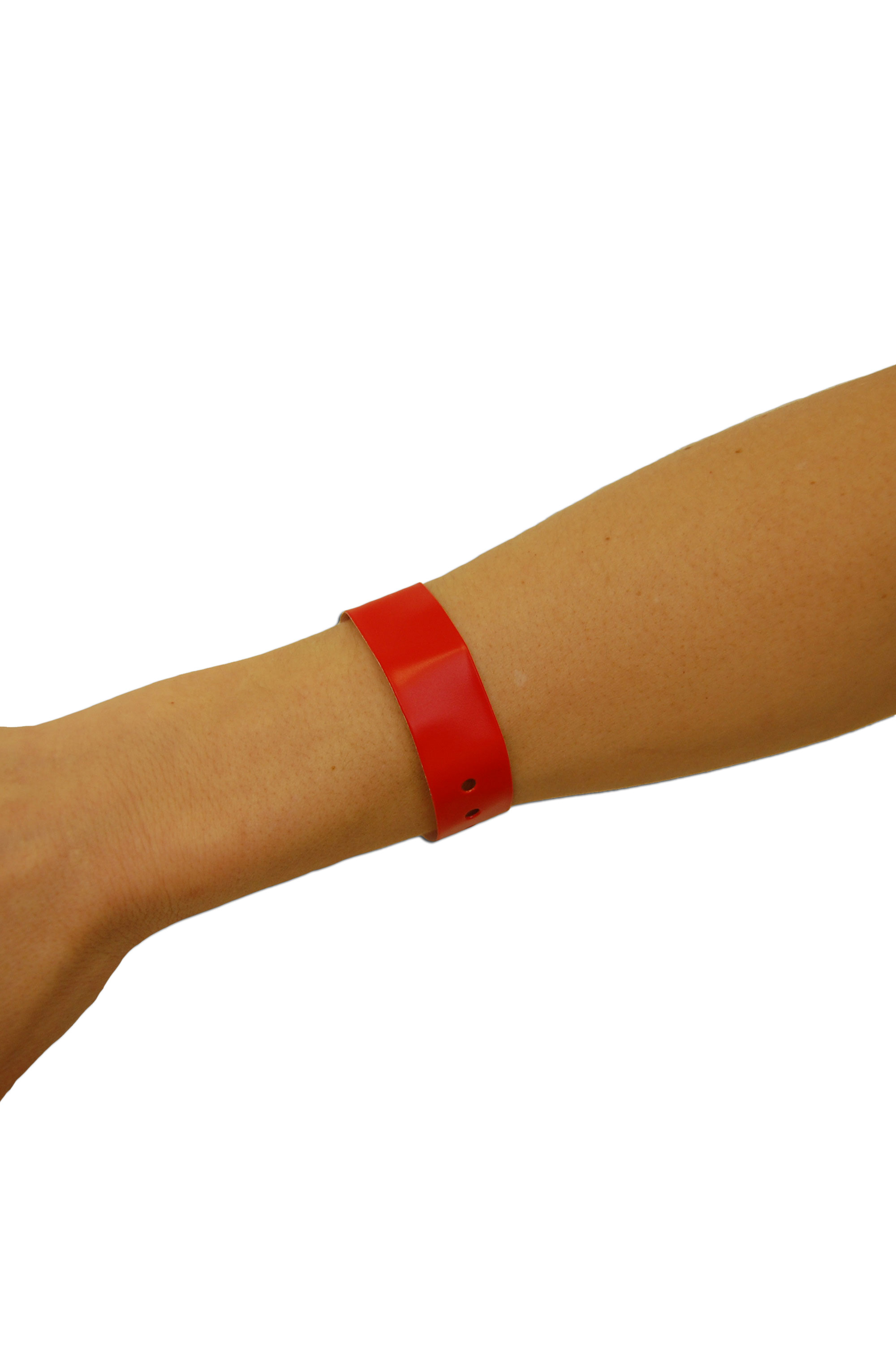 Entréband i vinyl, festivalarmband otryckta, RÖD, 15 mm