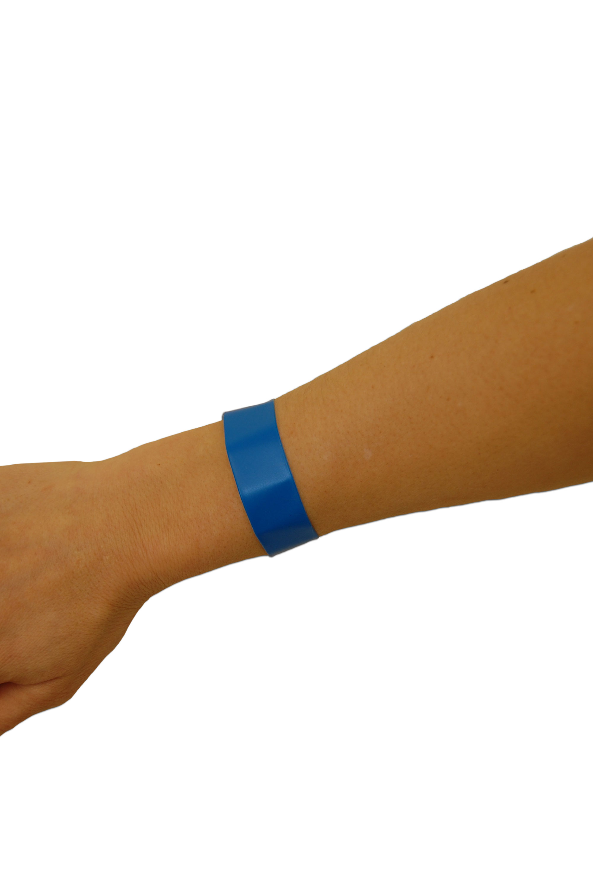 Entréband i vinyl, festivalarmband otryckta, KORNBLÅ, 15 mm