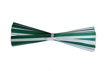 Klippta sidenband i bunt, GRÖN/VIT, 25 cm
