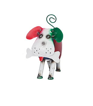Färgglad hund i smide 26 cm